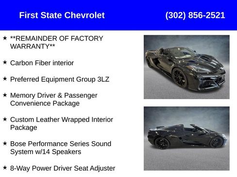 Used 2025 Chevrolet Corvette Z06 w/ Stealth Interior Trim Package RWD image 2