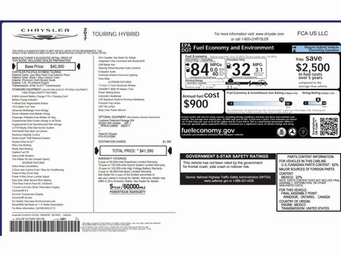 Used 2017 Chrysler Pacifica Touring Plus image 2