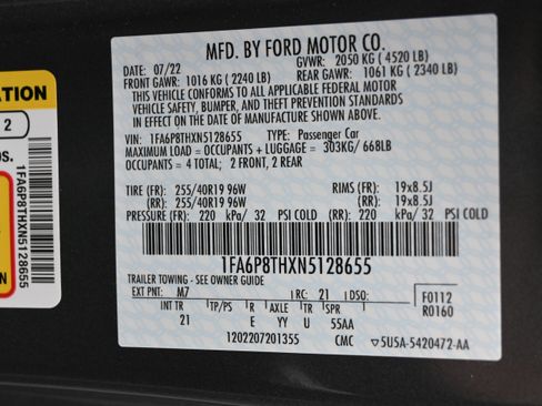 Used 2022 Ford Mustang Coupe w/ Equipment Group 101A image 34