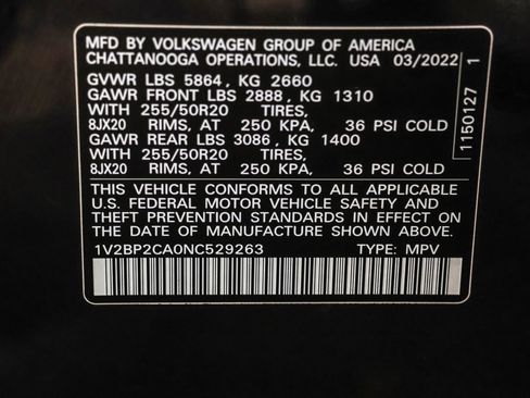 Used 2022 Volkswagen Atlas SEL AWD/4WD image 52