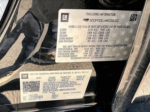 Used 2021 Chevrolet Silverado 1500 Custom Trail Boss w/ LPO, Dark Essentials Package image 35