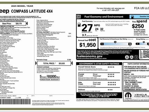 Certified 2025 Jeep Compass Latitude w/ Convenience Group image 2