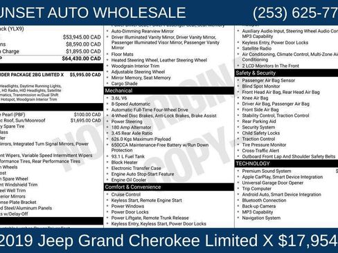 Used 2019 Jeep Grand Cherokee Limited X AWD/4WD image 42