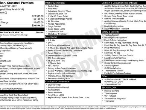 Used 2026 Subaru Crosstrek 2.0i Premium w/ Convenience Package #2 image 10