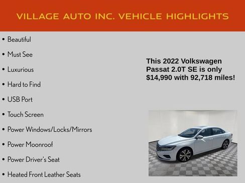 Used 2022 Volkswagen Passat 2.0T SE FWD image 7