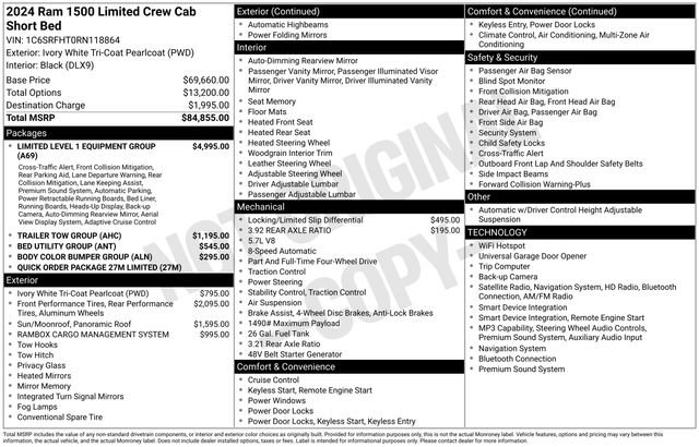 Used 2024 RAM 1500 Limited AWD/4WD image 42