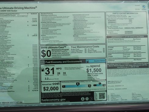 Used 2026 BMW 530i w/ M Sport Package RWD image 31