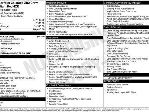 Used 2024 Chevrolet Colorado ZR2 w/ Safety Package image 5