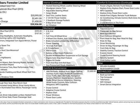 Certified 2026 Subaru Forester Limited AWD/4WD image 34