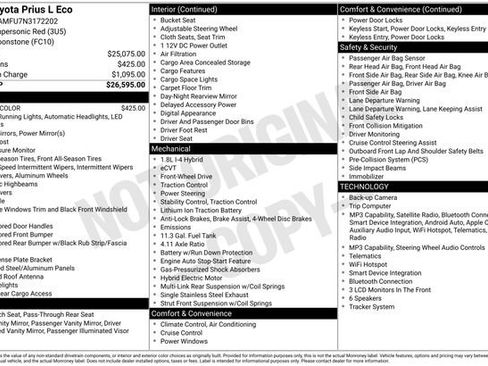 Used 2022 Toyota Prius L Eco FWD image 34