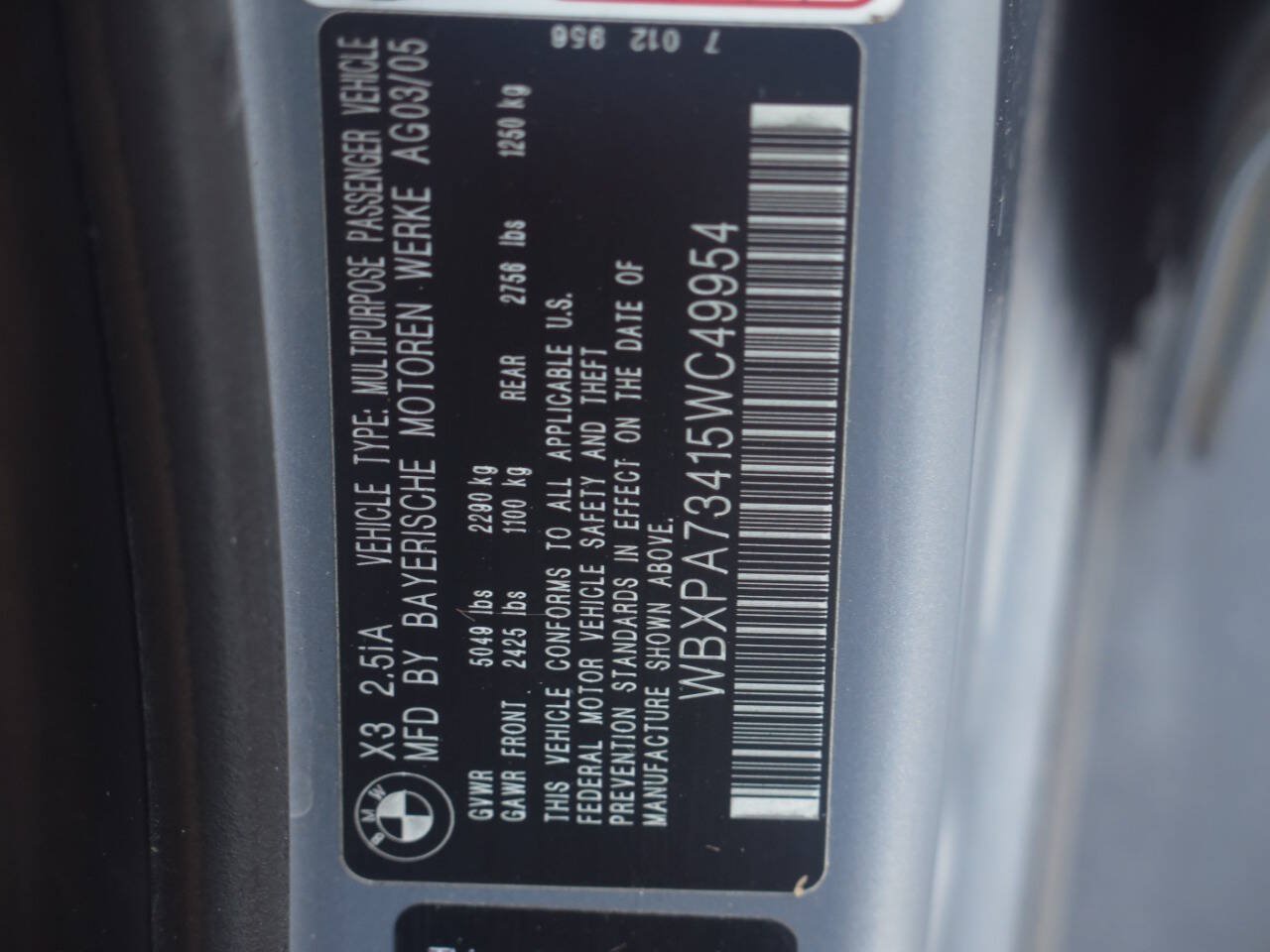 Used 2005 BMW X3 2.5i AWD/4WD image 28