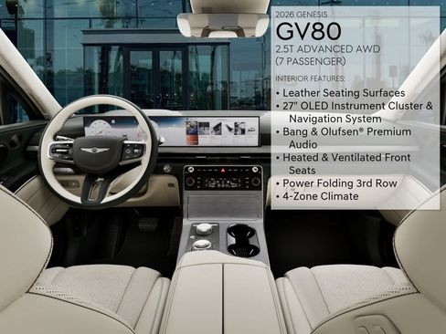 New 2026 Genesis GV80 2.5T Advanced AWD/4WD image 17