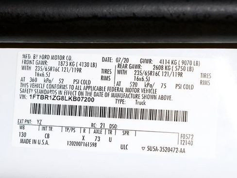 Used 2020 Ford Transit 250 130 Low Roof image 33