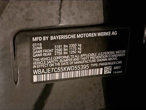 Used 2019 BMW 540i xDrive 540i xDrive w/ Premium Package image 32