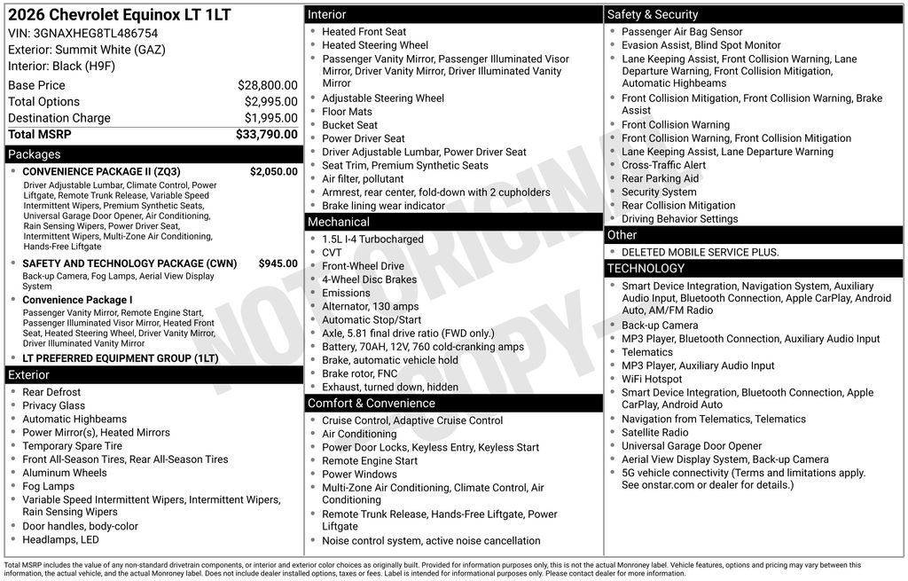 New 2026 Chevrolet Equinox LT w/ Convenience Package II FWD image 44