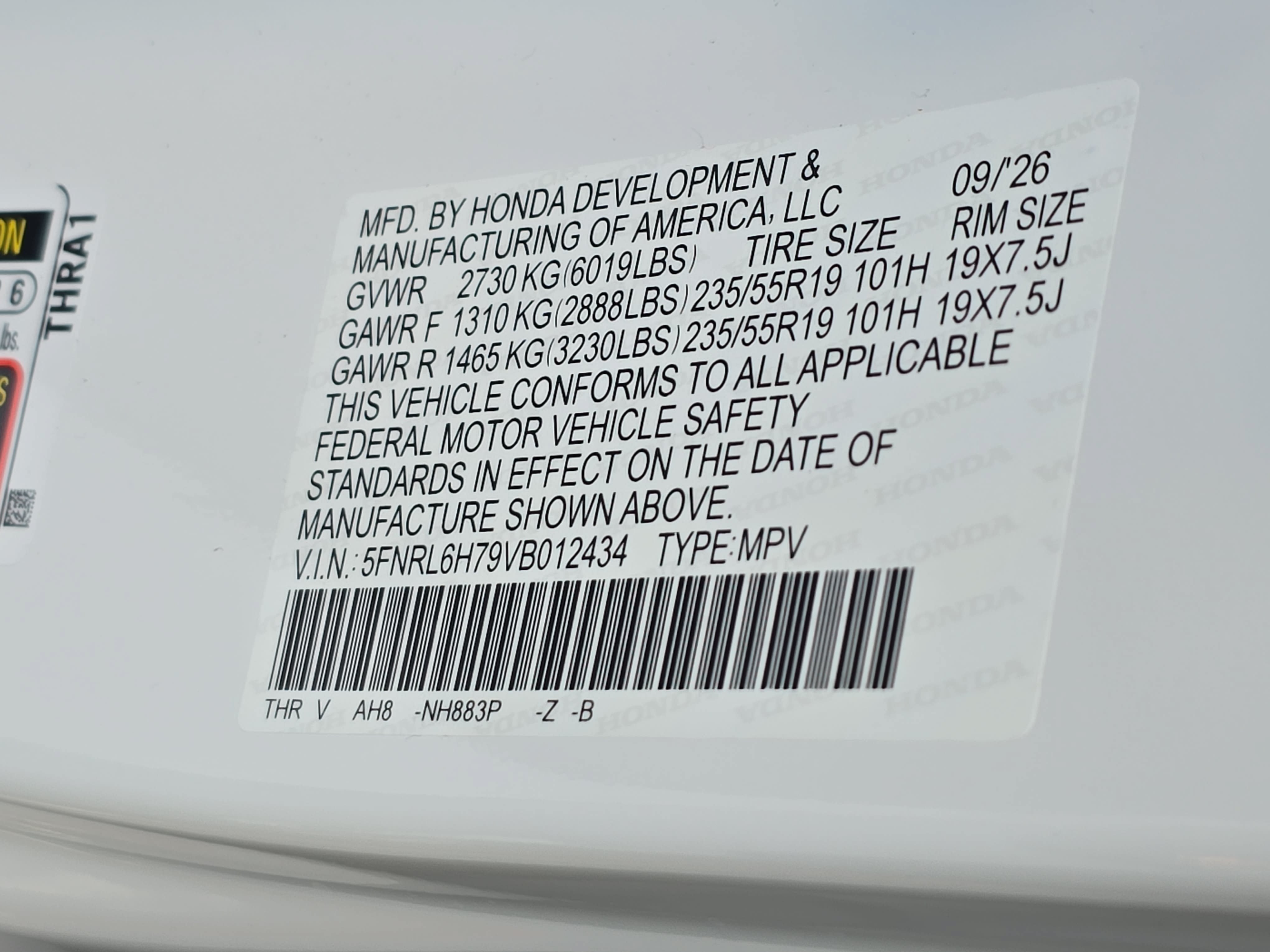 New 2027 Honda Odyssey Sport-L image 36