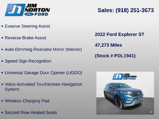 Used 2022 Ford Explorer ST w/ Equipment Group 401A AWD/4WD image 18