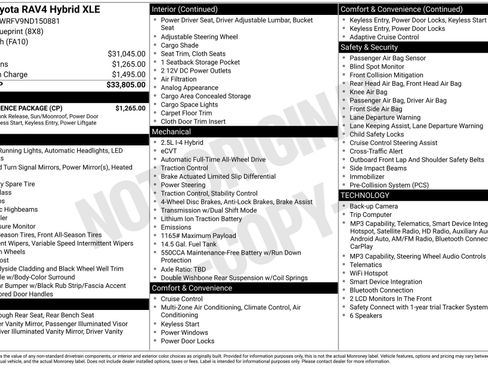 Used 2022 Toyota RAV4 XLE w/ Convenience Package AWD/4WD image 17