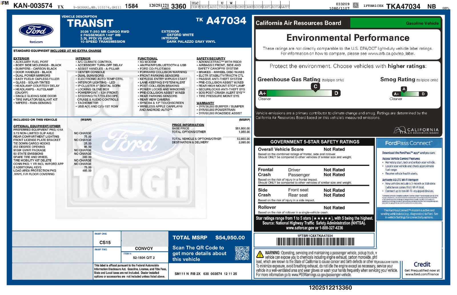 New 2026 Ford Transit 250 148 Medium Roof w/ Load Area Protection Package RWD image 32