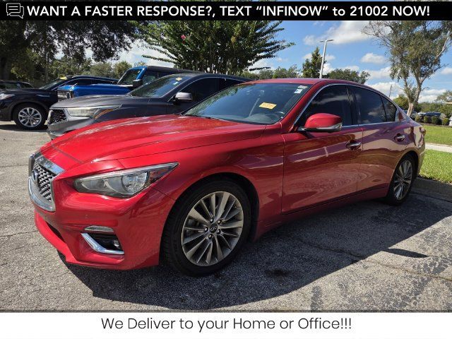 Used 2021 INFINITI Q50 Luxe w/ Seat & Sound Package RWD image 1