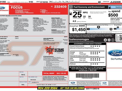 Used 2018 Ford Focus ST w/ Equipment Group 402A FWD image 3