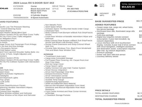 Used 2024 Lexus RX 350 Premium w/ Accessory Package (K3) FWD image 3