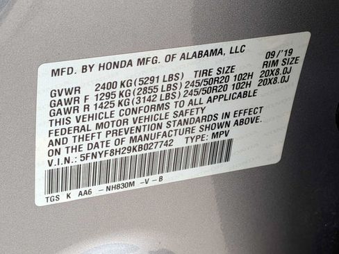 Certified 2019 Honda Passport Sport image 30