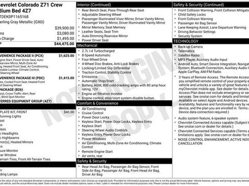 Certified 2023 Chevrolet Colorado Z71 w/ Z71 Convenience Package 2 AWD/4WD image 33