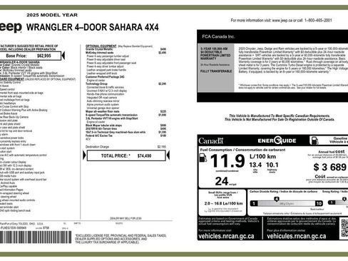 Used 2025 Jeep Wrangler Sahara w/ Technology Group image 3