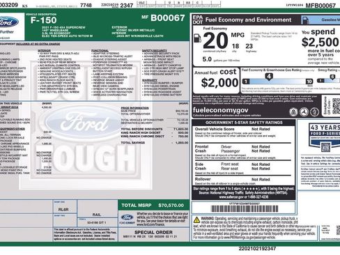 Used 2021 Ford F150 King Ranch w/ Equipment Group 601A High AWD/4WD image 39