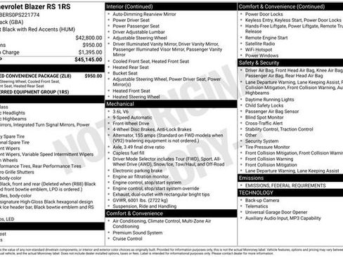 Certified 2023 Chevrolet Blazer RS w/ Enhanced Convenience Package image 28