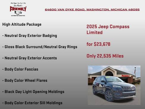 Used 2025 Jeep Compass Limited w/ High Altitude Package AWD/4WD image 10