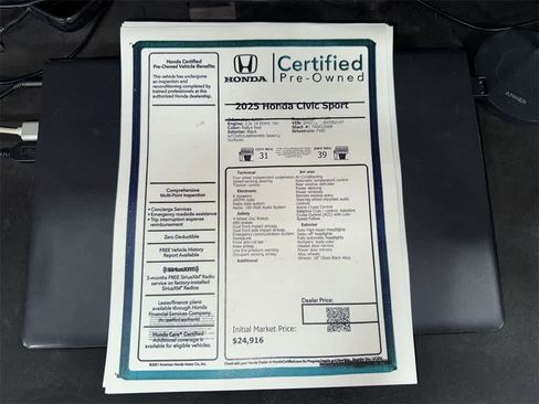 Used 2025 Honda Civic Sport image 13