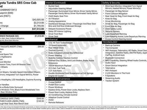 Used 2022 Toyota Tundra SR5 w/ Convenience Package RWD image 27