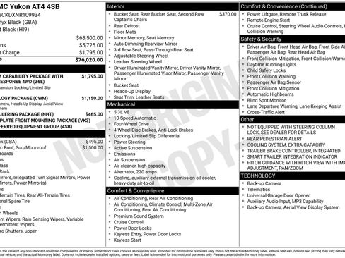 Used 2022 GMC Yukon AT4 AWD/4WD image 3