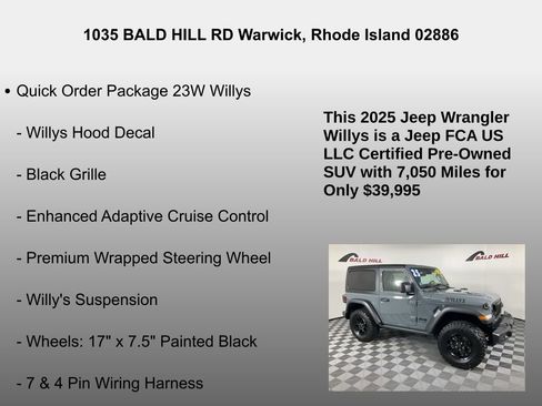 Certified 2025 Jeep Wrangler Willys image 26