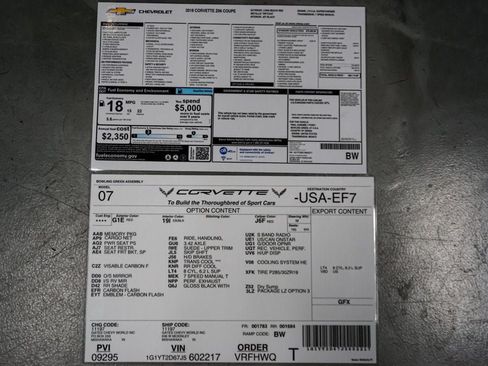 Used 2018 Chevrolet Corvette Z06 RWD image 91
