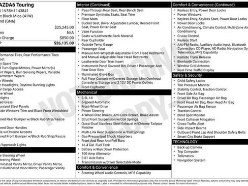 Used 2017 MAZDA MAZDA6 Touring image 5