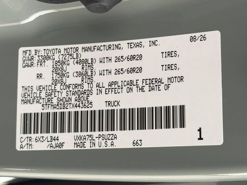 New 2026 Toyota Tundra 1794 Edition AWD/4WD image 28