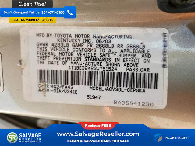 Used 2003 Toyota Camry FWD image 16