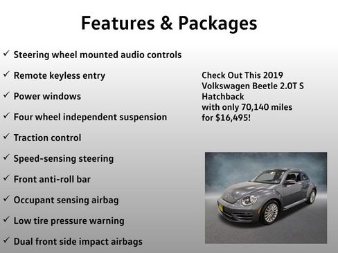 Used 2019 Volkswagen Beetle 2.0T S FWD image 8