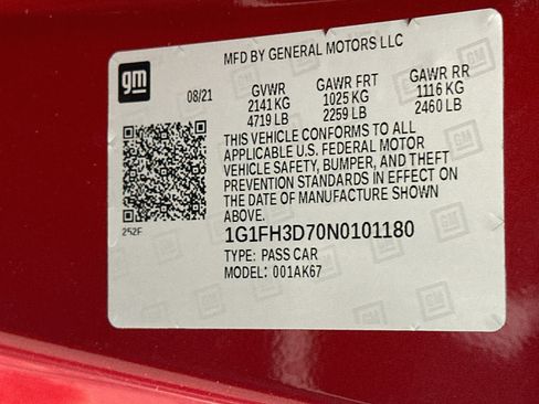 Used 2022 Chevrolet Camaro SS RWD image 12