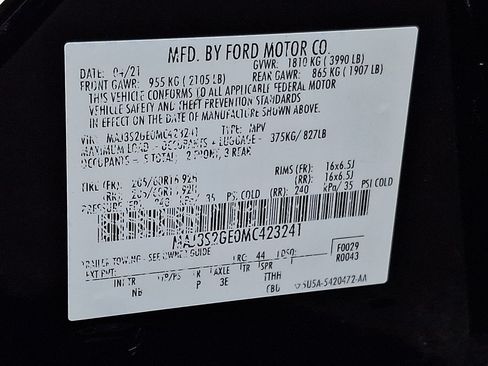 Used 2021 Ford EcoSport SE FWD image 29
