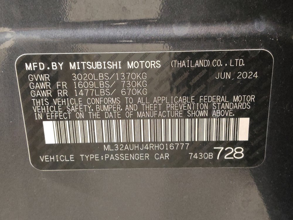 Used 2024 Mitsubishi Mirage ES FWD image 33