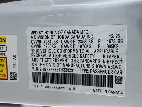 New 2026 Honda Civic Sport image 38