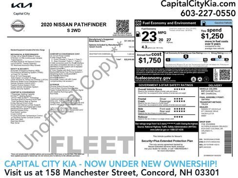 Used 2020 Nissan Pathfinder S FWD image 1