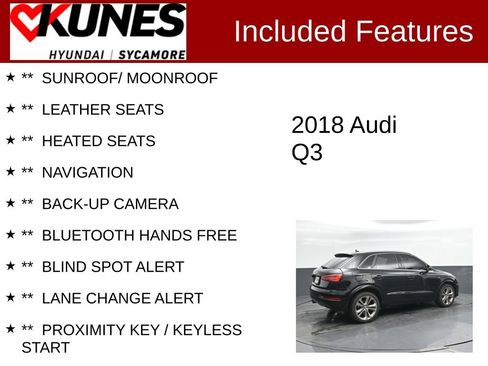 Used 2018 Audi Q3 2.0T Premium Plus w/ Premium Plus Package AWD/4WD image 2