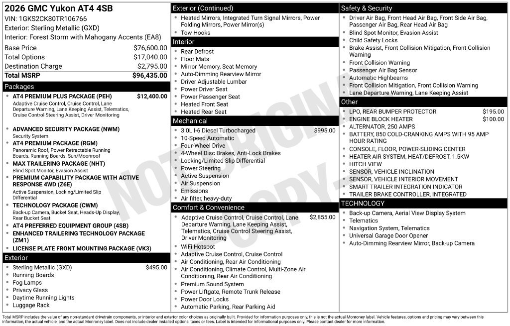 Used 2026 GMC Yukon AT4 w/ AT4 Premium Plus Package AWD/4WD image 32