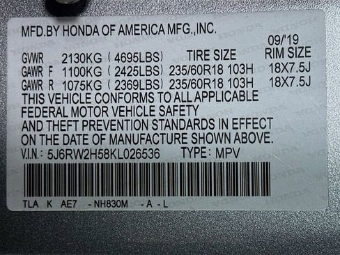Certified 2019 Honda CR-V EX image 34