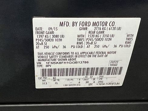 Used 2016 Ford Explorer Limited w/ Equipment Group 303A image 32